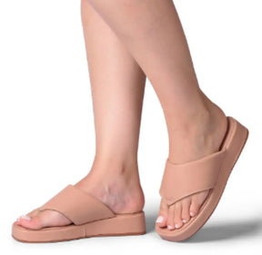 Sandália Ortopédica Feminina Plataforma Estilosa Confortável Moda Casual