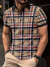 Camisa Gola Polo Estampa Xadrez Mangas Curtas Material De Qualidade