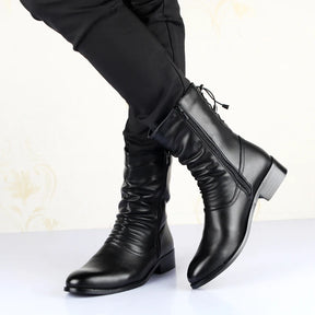 Bota de Couro Calf Feminina Inverno