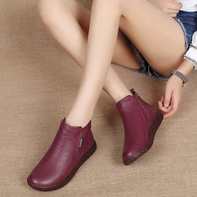 Bota de Couro Feminina Casual Diskei