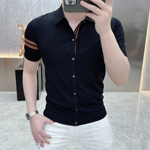 Camisa Masculina Gola Polo De Alta Qualidade Moda Casual de Luxo