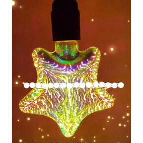Decoração Natalina Lâmpada Simulando Fogos De Artifício