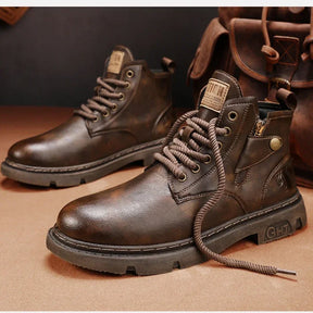 Bota de Couro Masculina Vintage Heron