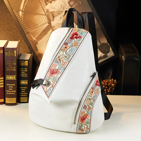 Mochila Feminina Design Retrô Estampa Florida Moda Versátil