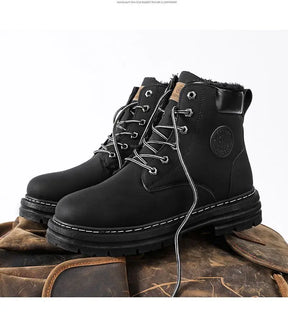 Bota de Couro Cat Inverno Masculina Dinner