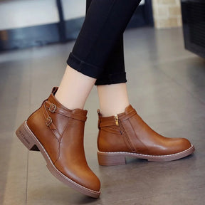 Bota de Couro Casual Celeste