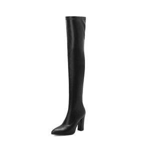Bota de Couro Over Cano Longo Glossy