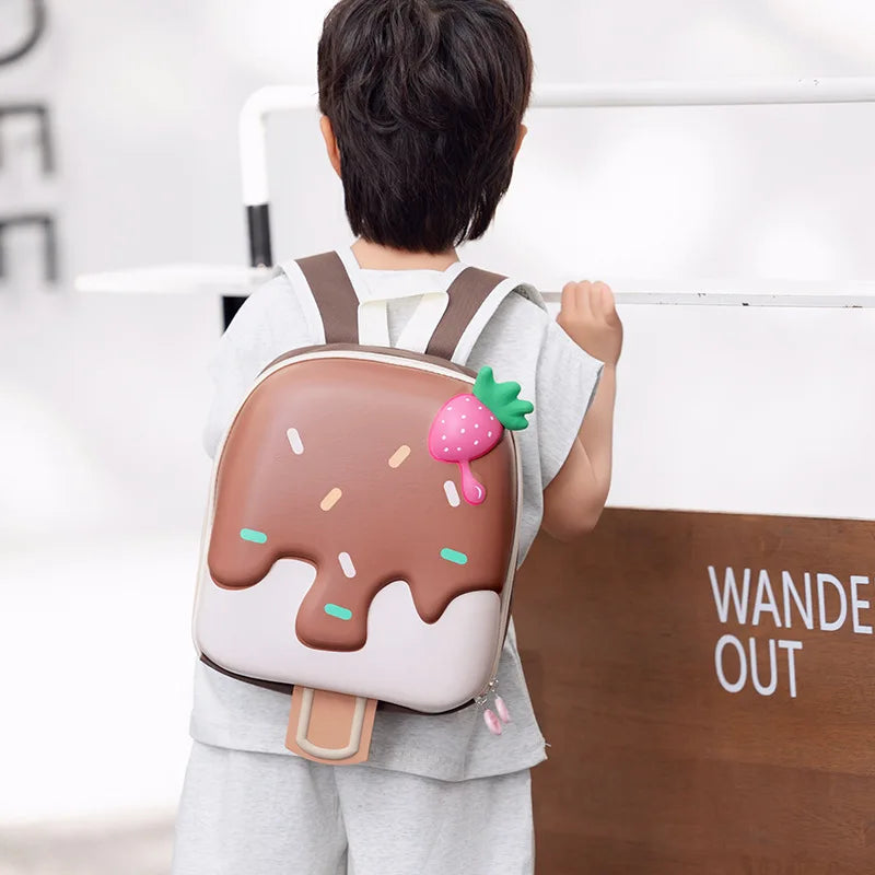 Mochila Infantil Feminina Design De Sorvete 3D