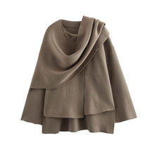 Casaco Feminino Assimétrico Transpassado Tendência Inverno