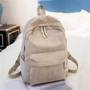 Mochila Escolar Feminina De Veludo Com Compartimentos