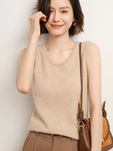 Camisa Solta Feminina Gola U Sem Mangas Moda Casual