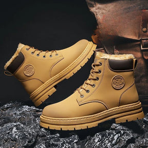 Bota de Couro Cat Inverno Masculina Dinner