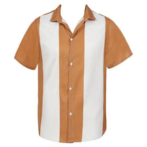 Camisa Masculina Moda Retrô Estampa Listrada Camisa de Botões