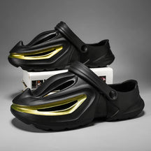 Sandália Crocs Plataforma Design Tubarão Moda Casual Confortável