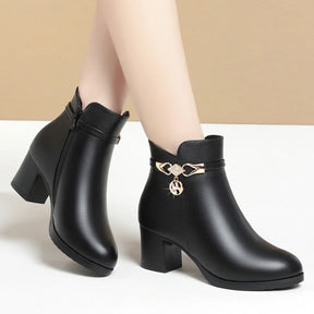 Bota de Couro Moderna Feminina - HCor