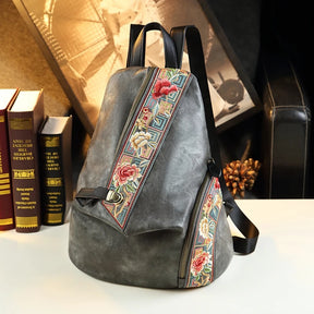 Mochila Feminina Design Retrô Estampa Florida Moda Versátil