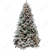 Árvore de Natal Artificial Em PVC Com Pinhas De Neve e Luzes LED Para Decoração De Casa De Natal Árvore de Natal