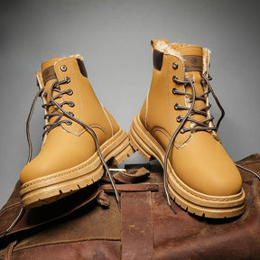 Bota de Couro Cat Inverno Masculina Dinner