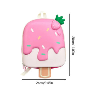 Mochila Escolar Feminina Design Picolé Modelo Arredondado