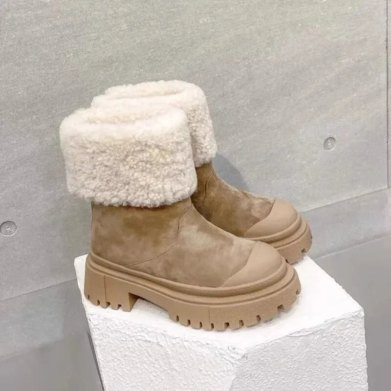 Bota Blossom Feminina Aveludada de Inverno