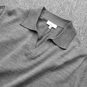 Camisa Masculina Gola Polo De Alta Qualidade Decote V Moda Casual De Luxo