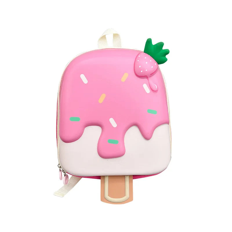 Mochila Infantil Feminina Design De Sorvete 3D