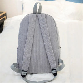 Mochila Escolar Feminina De Veludo Com Compartimentos