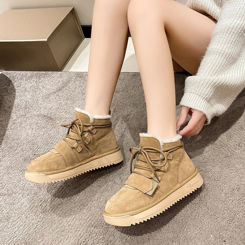 Bota Mulher Suede Casual