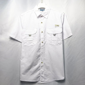 Camisa Social Masculina Com Botões e Lapela Camisa De Mangas Curtas
