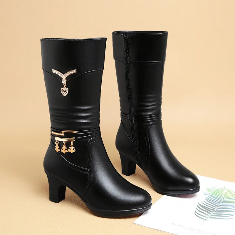 Bota de Couro Casual Inverno - Marie