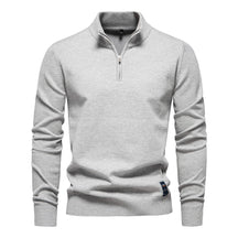 Camisa Gola Alta Masculina Com Zíper Material De Alta Qualidade Moda Suéter