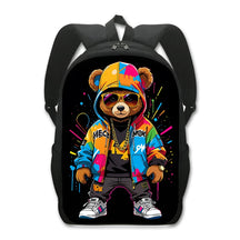 Mochila Casual Unissex Estampa Urso Tye Day Mochila De Alta Capacidade