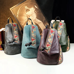 Mochila Feminina Design Retrô Estampa Florida Moda Versátil