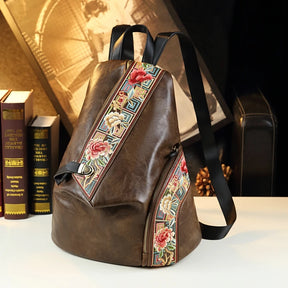 Mochila Feminina Design Retrô Estampa Florida Moda Versátil