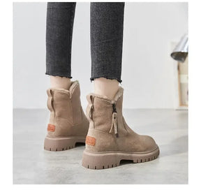 Bota Estilo Coturno Casual Forrada