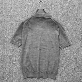 Camisa Masculina Gola Polo De Alta Qualidade Decote V Moda Casual De Luxo