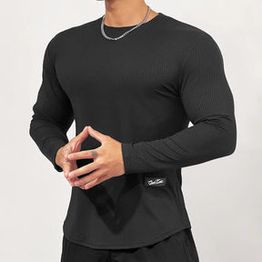 Camisa Masculina Slim Manga Comprida Camisa de Cor Sólida Alta Qualidade