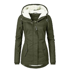 Jaqueta Parka Feminina Forrada com Lã para Inverno Glacier  - Promoção de Inverno Use Botas