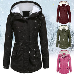 Jaqueta Parka Feminina Forrada com Lã para Inverno Glacier  - Promoção de Inverno Use Botas