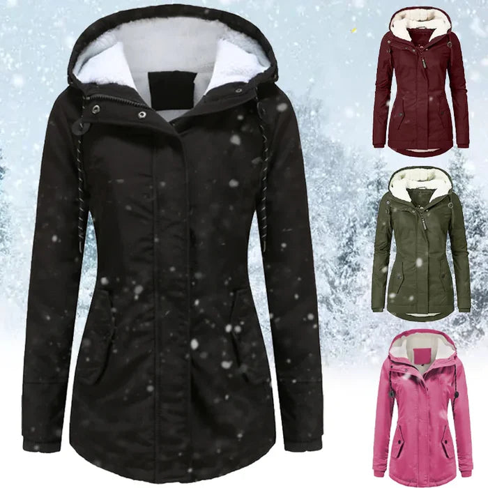 Jaqueta Parka Feminina Forrada com Lã para Inverno Glacier  - Promoção de Inverno Use Botas