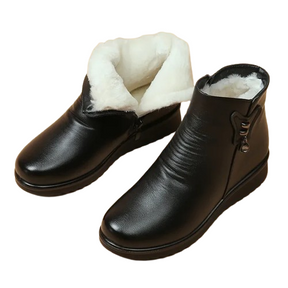 Bota de Couro Casual Forrada Inverno Mellina