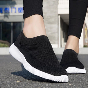 Tênis Feminino Casual Respirável De Sola Plana Alto Conforto
