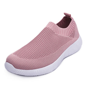 Tênis Feminino Casual Respirável De Sola Plana Alto Conforto