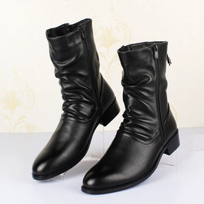Bota de Couro Calf Feminina Inverno