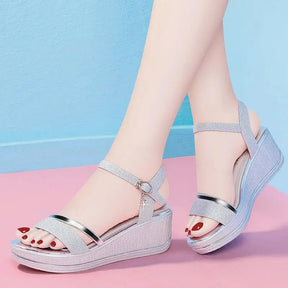 Sandália Ortopédica Moda Verão Elegante Confortável Sandália Romana