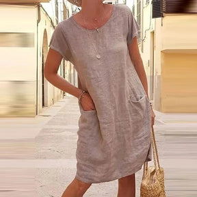 Vestido com Bolsos Soneto Feminino