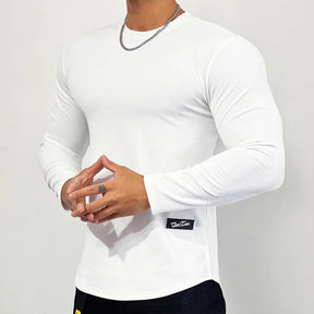 Camisa Masculina Slim Manga Comprida Camisa de Cor Sólida Alta Qualidade