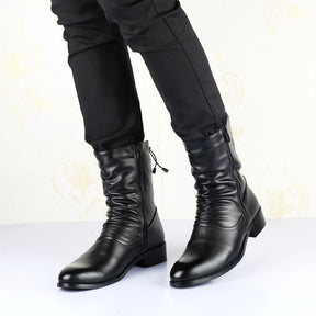 Bota de Couro Calf Feminina Inverno